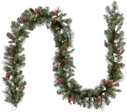 Enchanting Christmas Decor: Pre-Lit Wreaths, Garlands & More