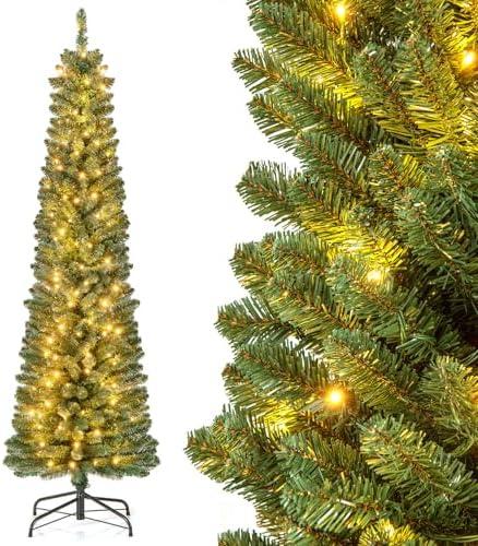 Festive Goplus Pre-Lit Christmas Trees for Your Home