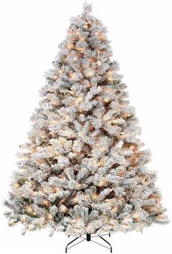 Top 3 Stunning 7.5ft Pre-Lit Flocked Christmas Trees for 2023