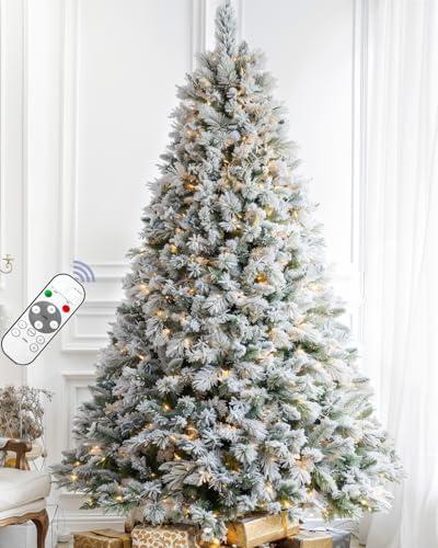 Top 3 Stunning 7.5ft Pre-Lit Flocked Christmas Trees for 2023